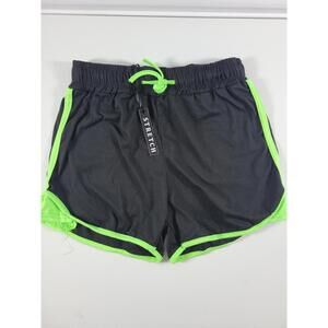 True Rock Girl’s Activewear Shorts Medium Black/Green NEW Athletic Wear